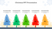 Christmas PPT Presentation Slide - Colorful X-mas Trees