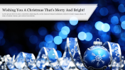 Effective Blue Christmas Pictures Presentation Template 