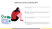 Addiction Of Social Media PPT Template and Google Slides