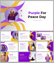 Creative Purple For Peace Day PowerPoint And Google Slides