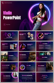 Creative Violin PowerPoint And Google Slides Templates