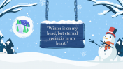 Amazing Winter Themed PowerPoint Template Presentation 