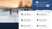 Amazing Winter Sun Vacation PowerPoint Template Slide 