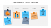 Editable Sticky Notes With Pins For PowerPoint Slide