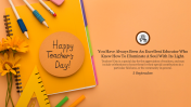Teachers Day Design PowerPoint Template and Google Slides