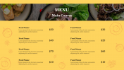 Restaurant Menu PPT Presentation and Google Slides
