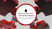 Incrediable Puzzle Piece Background PowerPoint Slide 