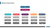 Multicolor Matrix Org Chart PPT Presentation Slide