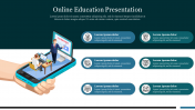 Creative Online Education Presentation PowerPoint Slide