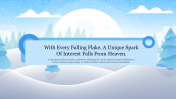 Best Pretty Snow Backgrounds Presentation Template Slide