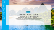Creative River Background For PowerPoint Template Slide