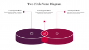 Creative Two Circle Venn Diagram PPT Presentation Slide