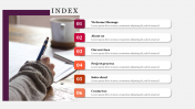 Index Presentation Template PowerPoint Google Slides
