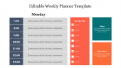 Editable Weekly Planner Template Presentation Slide