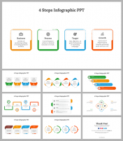  4 Steps Infographic PPT And Google Slides Templates