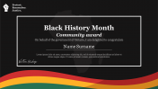Black History Month Certificate Template PPT & Google Slides