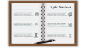 Editable Digital Notebook Template Presentation Slide 