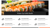 Creative Sushi Presentation PowerPoint Template Slide 