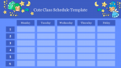 Amazing Cute Class Schedule Template Presentation Slide 