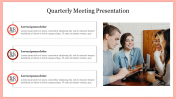 Amazing Quarterly Meeting Presentation Template Slide 
