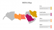 Effective MENA Map Presentation PowerPoint Template Slide 