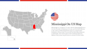Effective Mississippi On US Map Presentation Template