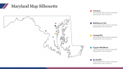 Effective Maryland Map Silhouette Presentation Slide