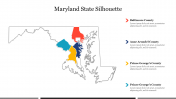 Effective Maryland State Silhouette PowerPoint Template 