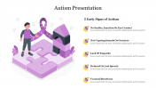 Editable Autism Presentation PowerPoint Template Slide