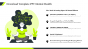 Five Node Download Template PPT Mental Health Slide