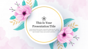 Watercolour Flower Free PPT Template and Google Slides