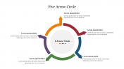 Five Arrow Circle PowerPoint Template and Google Slides