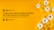 Best Beautiful Yellow Flower PowerPoint Templates PPT