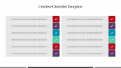 Amazing Creative Checklist Template Presentation Slide 