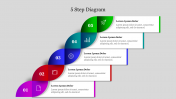 Effective 5 Step Diagram PowerPoint Template Slide