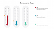 Creative Thermometer Shape PowerPoint Template Slide 