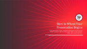 Amazing Nice Red Background PowerPoint Template Slide 