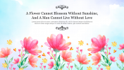 Watercolor Flower PPT Background Template and Google Slides