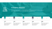 Effective Company History Timeline Template PowerPoint 