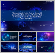  Blue Technology Background For PPT And Google Slides