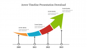 Effective Arrow Timeline Presentation Download Slide 