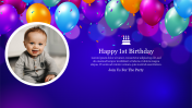 1st Birthday PowerPoint Template and Google Slides