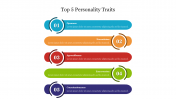 Creative Top 5 Personality Traits Presentation Template 