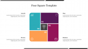 Creative Four Square Template PowerPoint Presentation 
