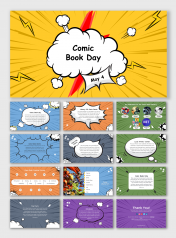 Stunning Comic Book Day PowerPoint And Google Slides