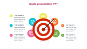 Goals Presentation PPT Template Design-Five Node