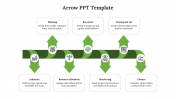 Green Color Arrow For PPT And Google Slides Template