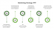 Green Color Marketing Strategy PPT And Google Slides