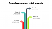 Best Curved Arrow PowerPoint Template Presentation
