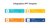 Best Infographics PPT And Google Slides Theme With 4 Nodes